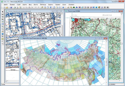 Simulation spatial data in the GIS system